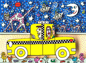 A taxi ride through the night;3D-Grafik, 350 Exemplare,;10,0 x 13,5 cm;830 - Galerie Wroblowski